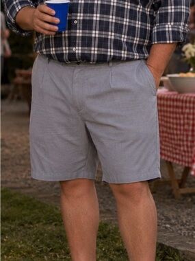 Bobby Jones Players Golf Shorts Men’s 42 Gray Micro Check Flat Front Casual